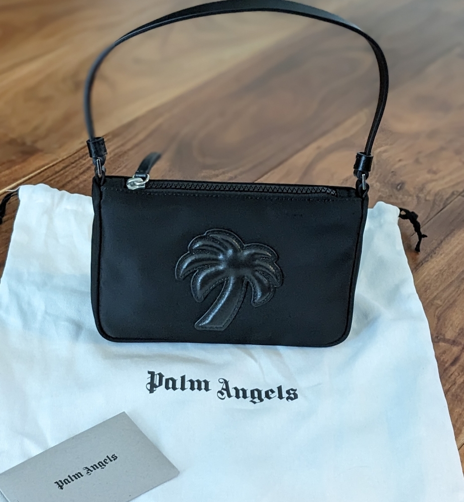 Palm Angels Big Palm Nylon Pouch Bag + Dust Bag Nwt ❤️